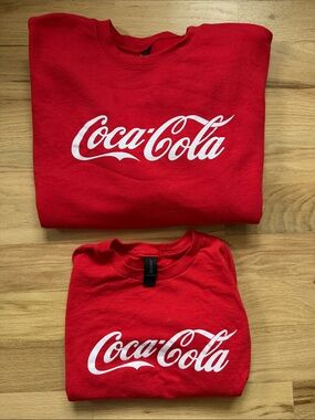 Coca Cola Red/White Logo Set T-Shirt and Sweatshirt